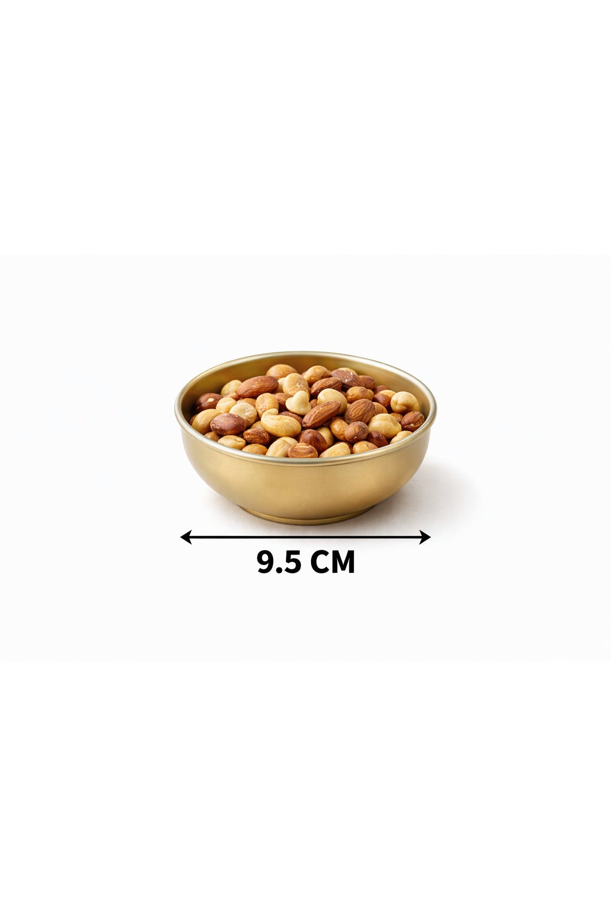 Mini Gold Çerezlik 3'lü – 9,5 cm Metal Sunum Kasesi