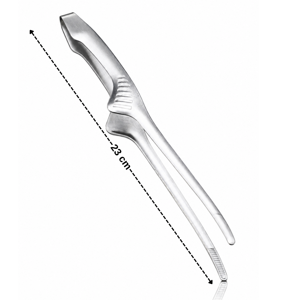 Sihirli Şef Cımbız Maşası Hijyenik - Yere Temas Etmez Kirletmez Özellikli 23 Cm - Gümüş