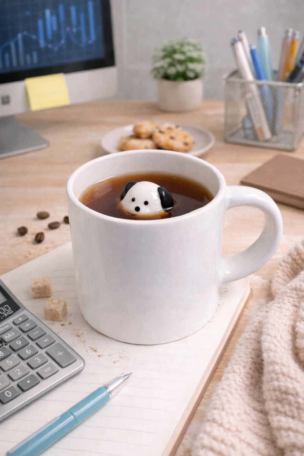 Sürpriz Köpek Figürlü Seramik Kahve Kupası – Gizli Tasarım Mug Bardak