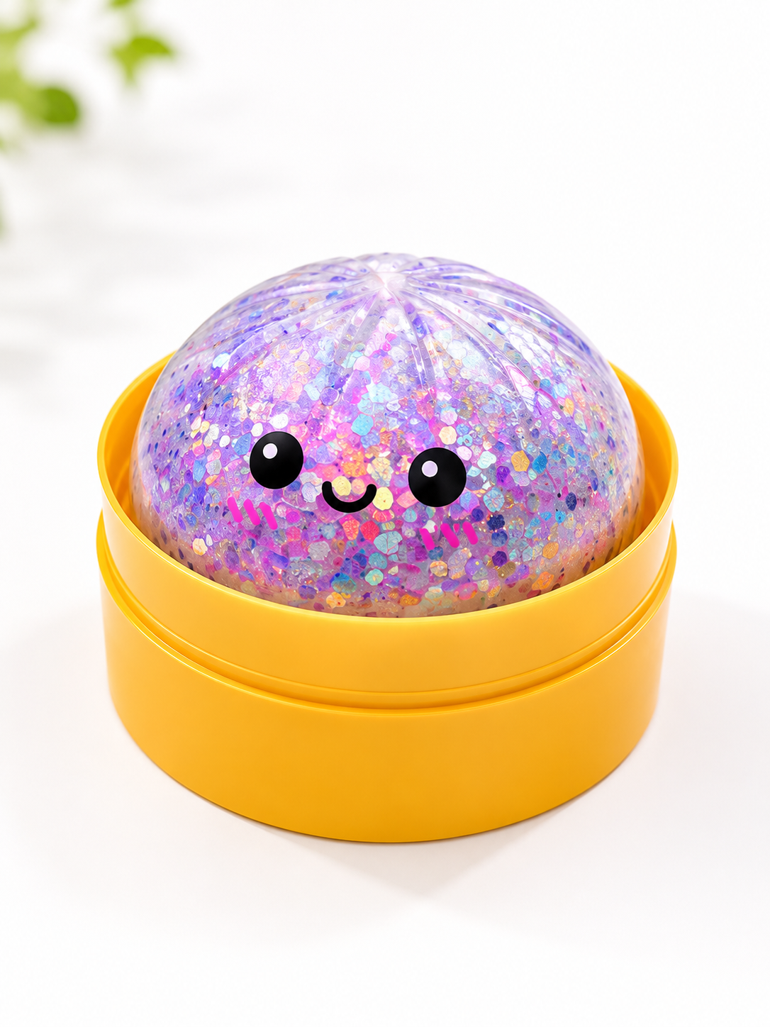 1 Adet Çin Mantısı Squishy Stres Topu – Simli Sıkılabilir Yumuşak Oyuncak