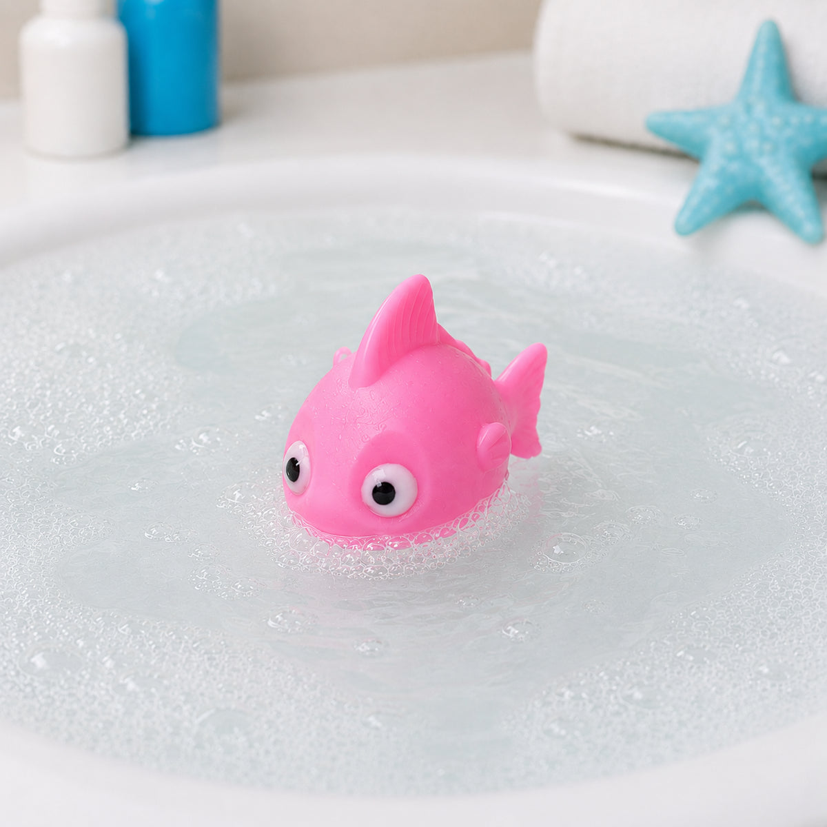 2 Adet Suda Yüzen Ses Çıkaran Renkli Minik Japon Balığı Banyo Oyuncağı Bebek Çocuk Banyo Ve Havuz Oyuncak