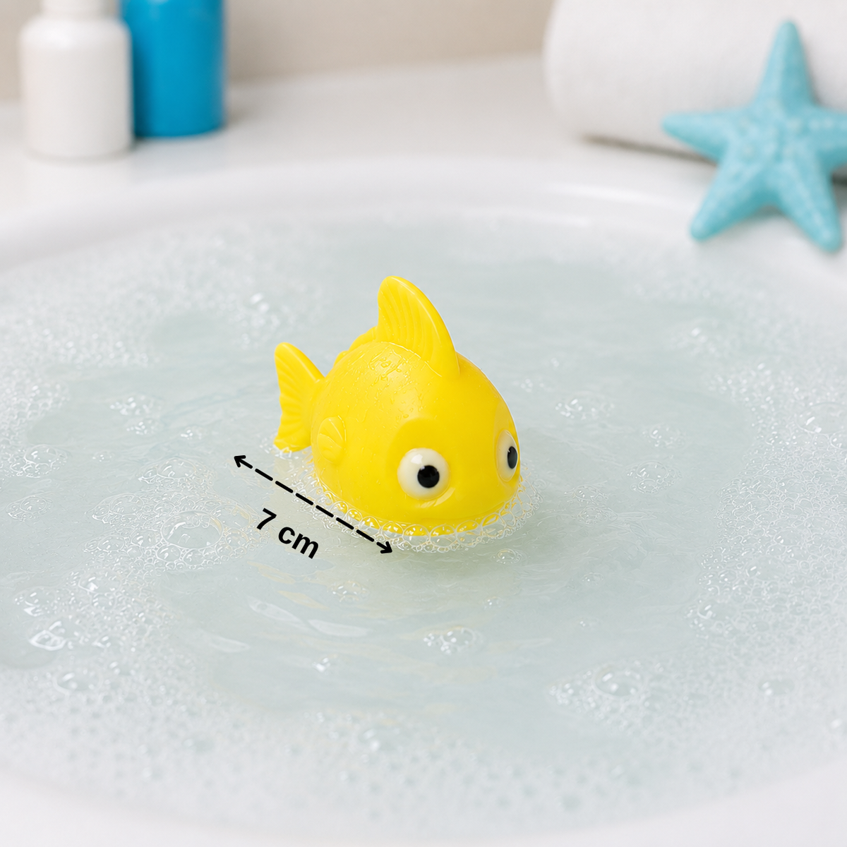 1 Adet Suda Yüzen Ses Çıkaran Renkli Minik Japon Balığı Banyo Oyuncağı Bebek Çocuk Banyo Ve Havuz Oyuncak