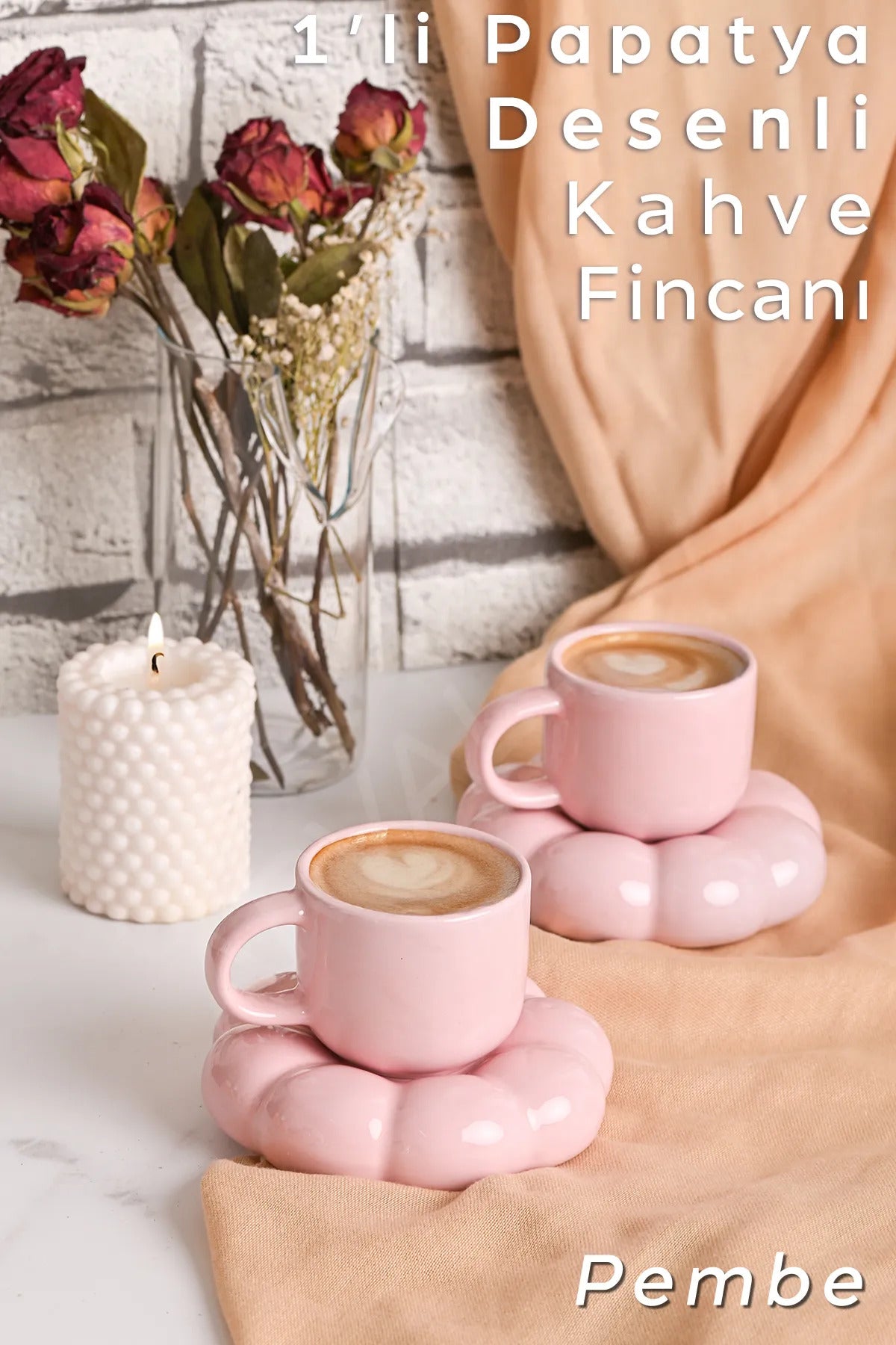 1 Set (2 Parça) Bulut Model Kahve Fincanı 90 ml | Türk Kahvesi Fincanı