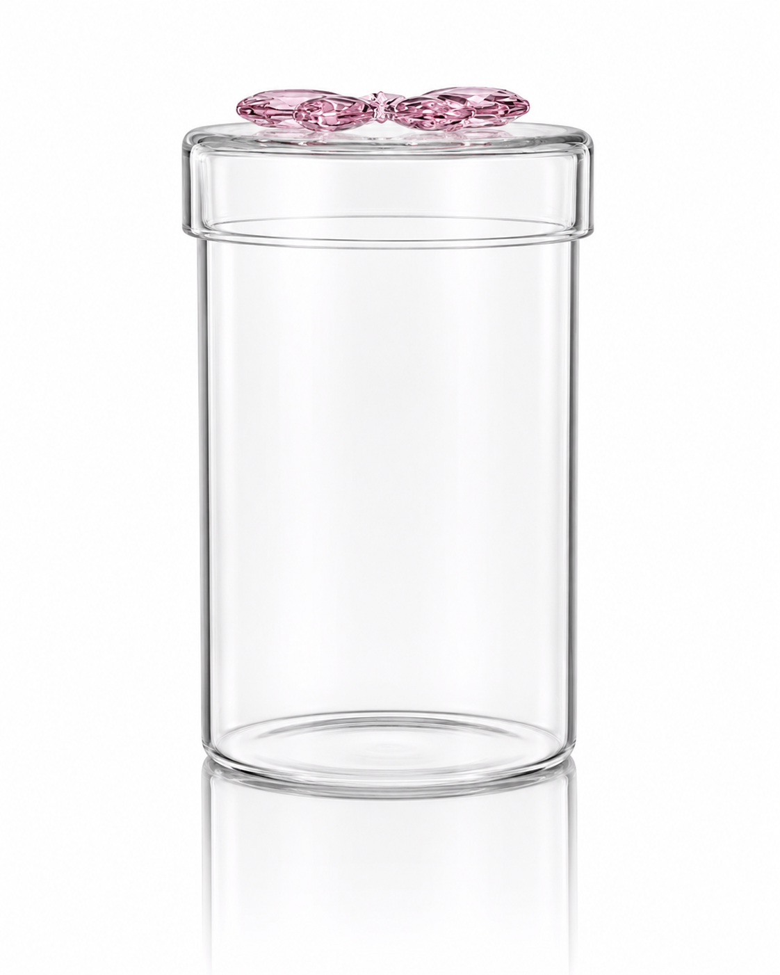 1300 ml Pembe Fiyonklu Cam Saklama Kavanozu – Kapaklı Şeffaf Cam Kavanoz – Çay, Kahve, Şeker ve Kuru Gıda Saklama Kabı