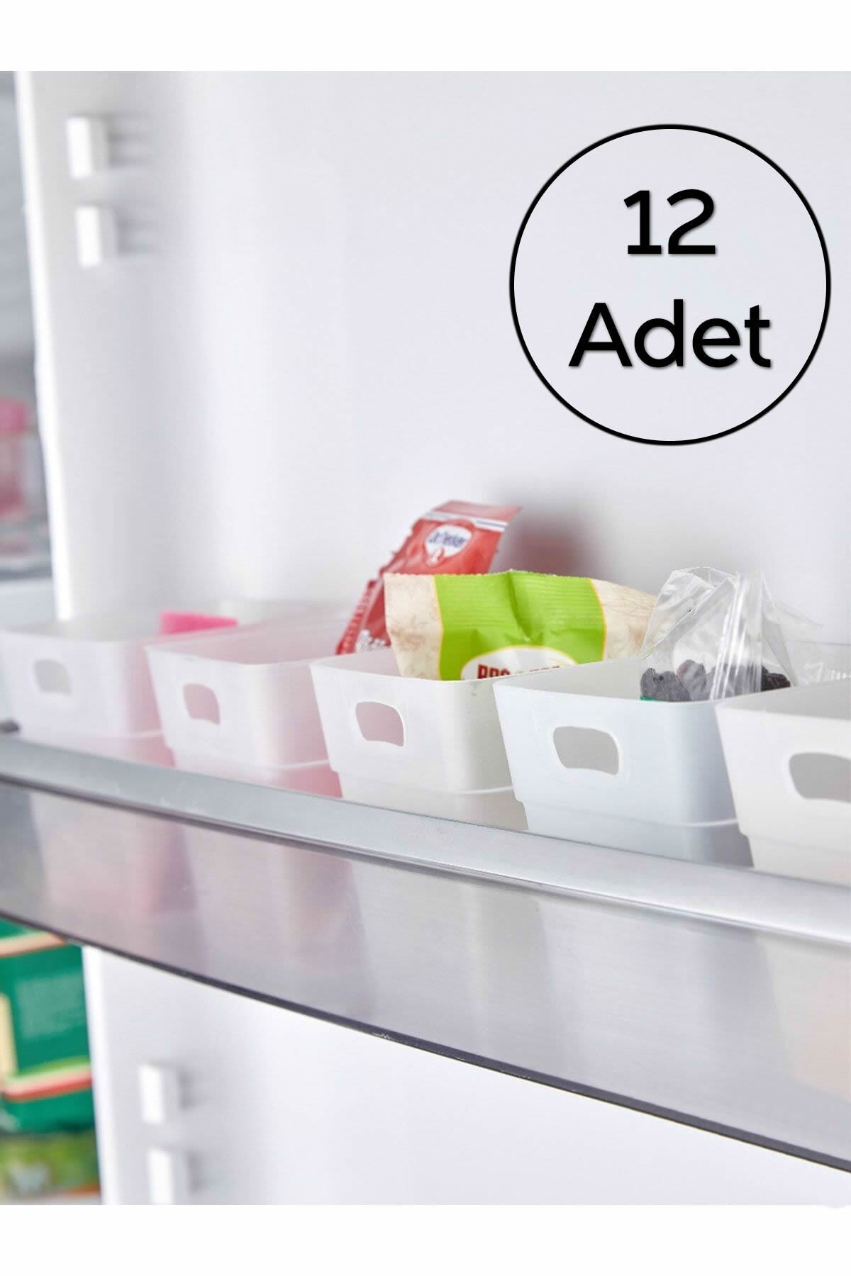 12 Adet Buzdolabı Kapak Içi Düzenleyici Organizer Buzdolabı Içi Düzenleyici Ve Banyo Organizeri