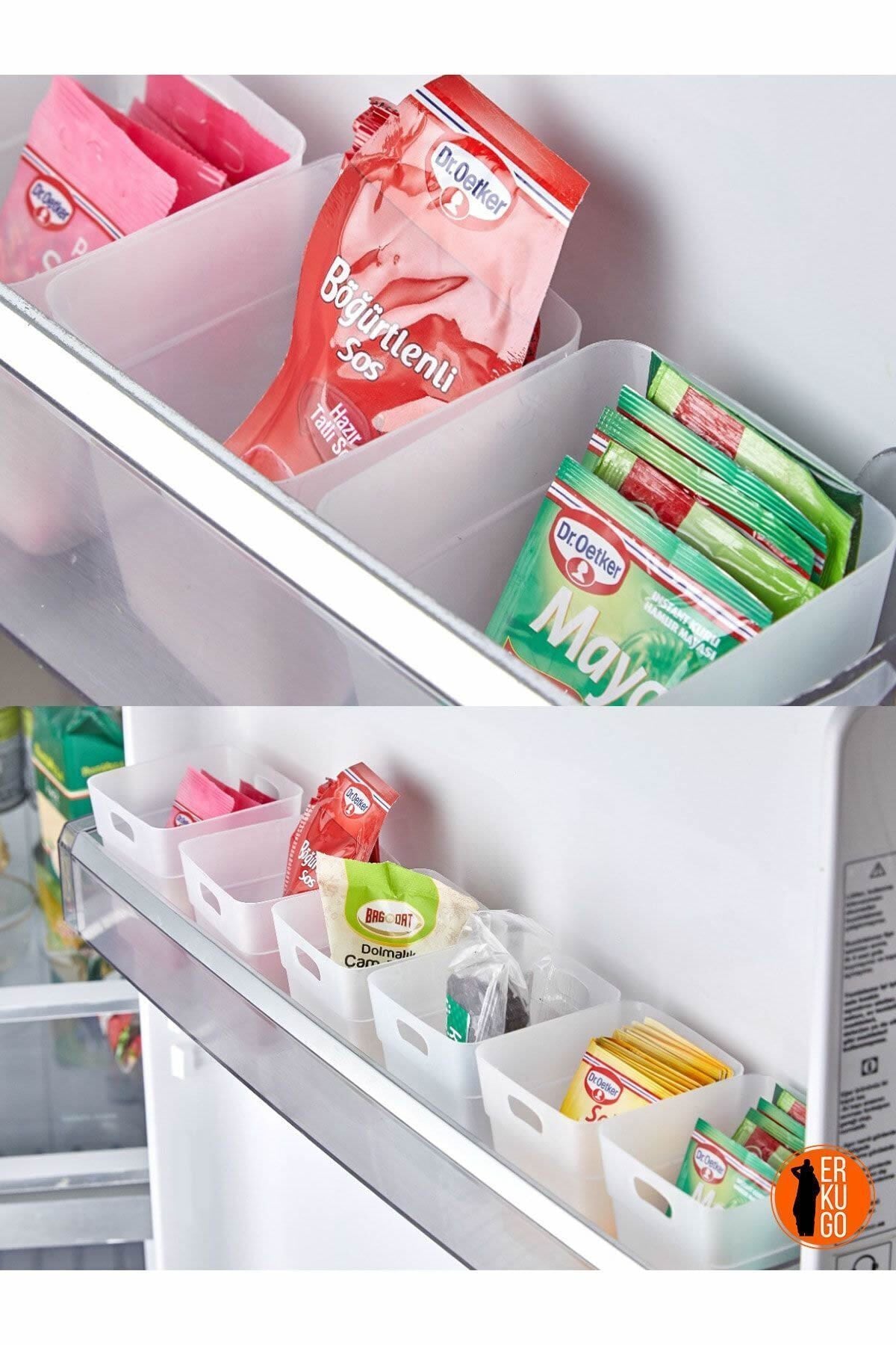12 Adet Buzdolabı Kapak Içi Düzenleyici Organizer Buzdolabı Içi Düzenleyici Ve Banyo Organizeri