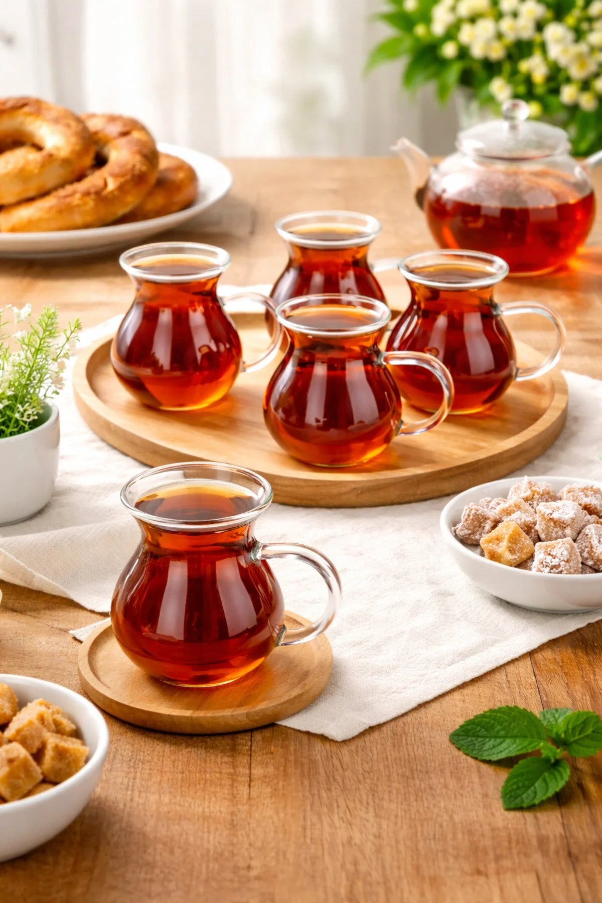 12 Adet Keyfi Ala Çay Bardağı Set - Ateşe Temas Edebilen Borosilikat Cam Bardak Ateşe Dayanaklı