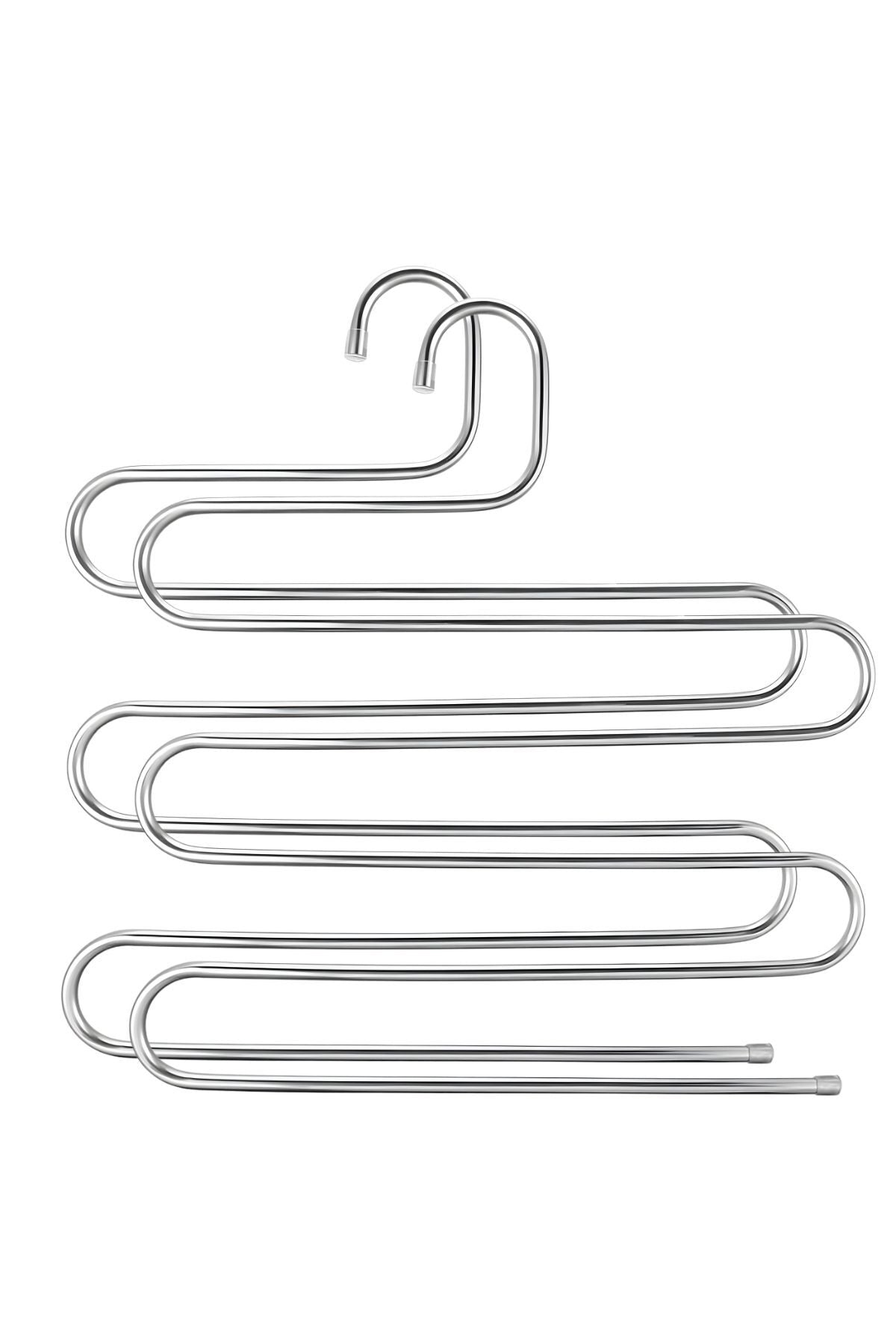 2 Adet Metal Pantolon Eşarp Askısı 5 Katlı 2 Adet Askı