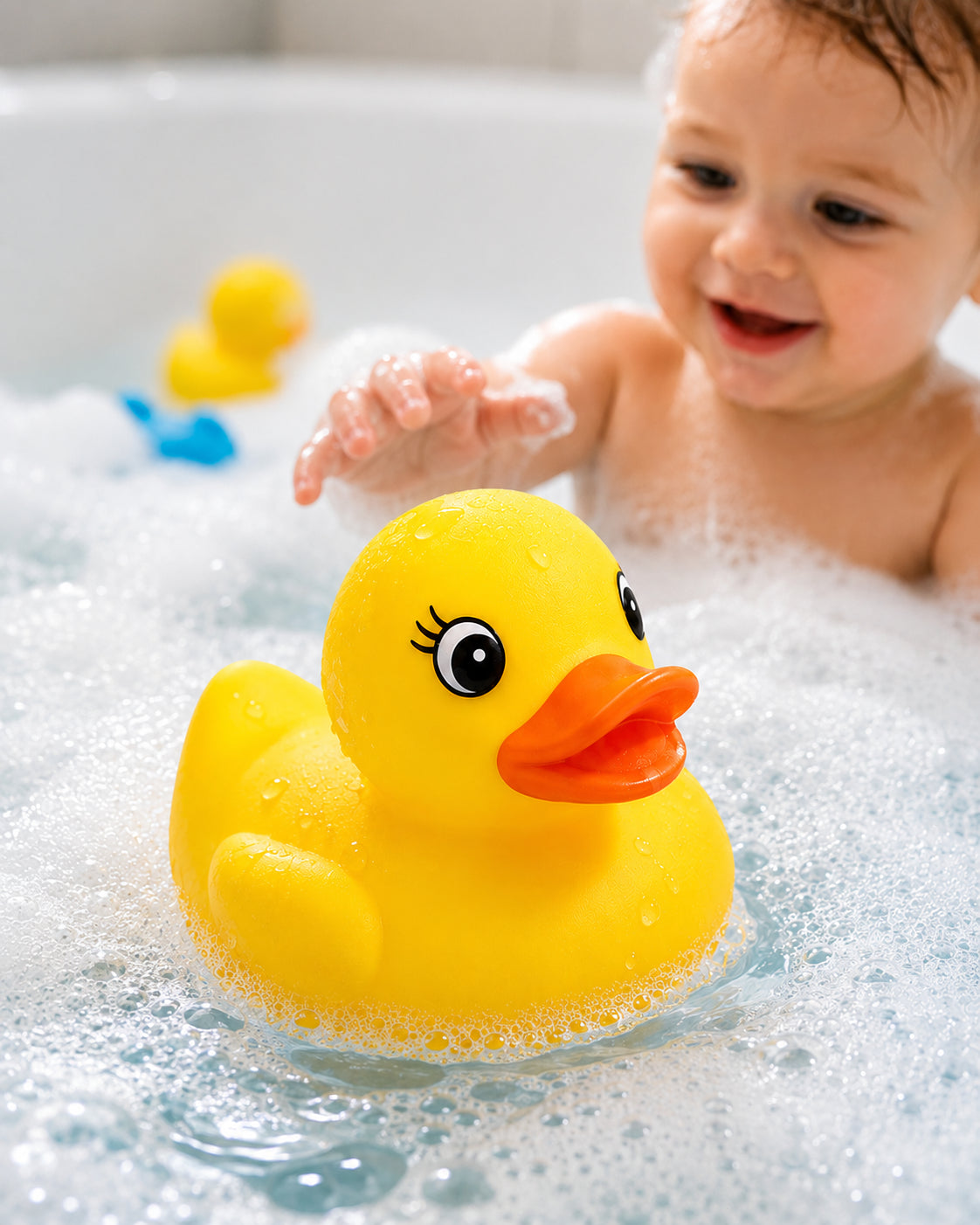 3 Adet Suda Yüzen Ses Çıkaran Vinil Minik Sarı Ördek Banyo Oyuncağı Bebek Çocuk Banyo Ve Havuz Oyuncak
