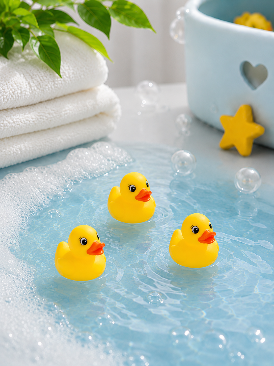 3 Adet Suda Yüzen Ses Çıkaran Vinil Minik Sarı Ördek Banyo Oyuncağı Bebek Çocuk Banyo Ve Havuz Oyuncak