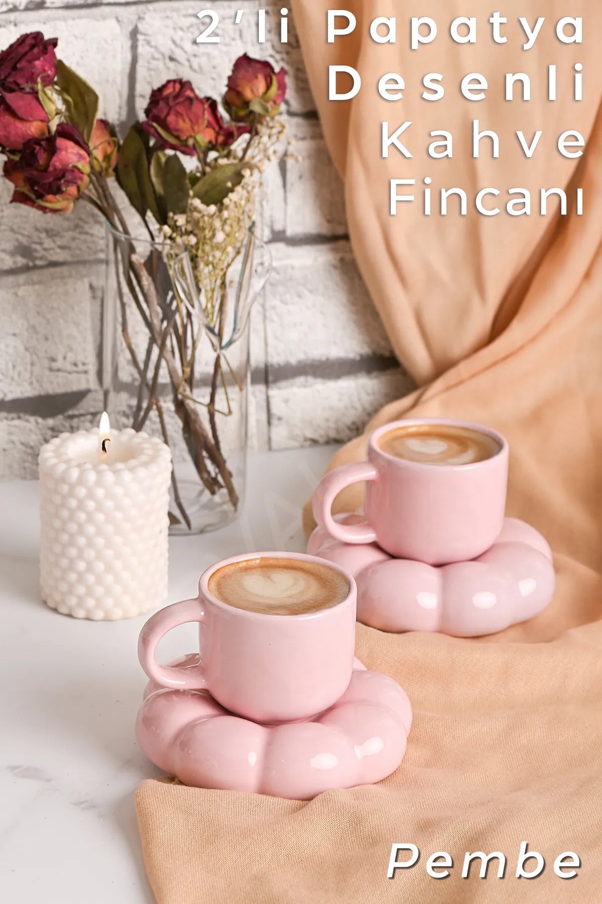 2 Set (4 Parça) Bulut Model Kahve Fincanı 90 ml | Türk Kahvesi Fincanı