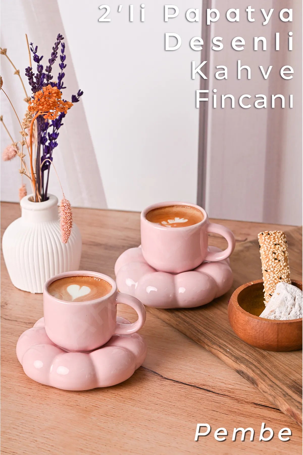 2 Set (4 Parça) Bulut Model Kahve Fincanı 90 ml | Türk Kahvesi Fincanı