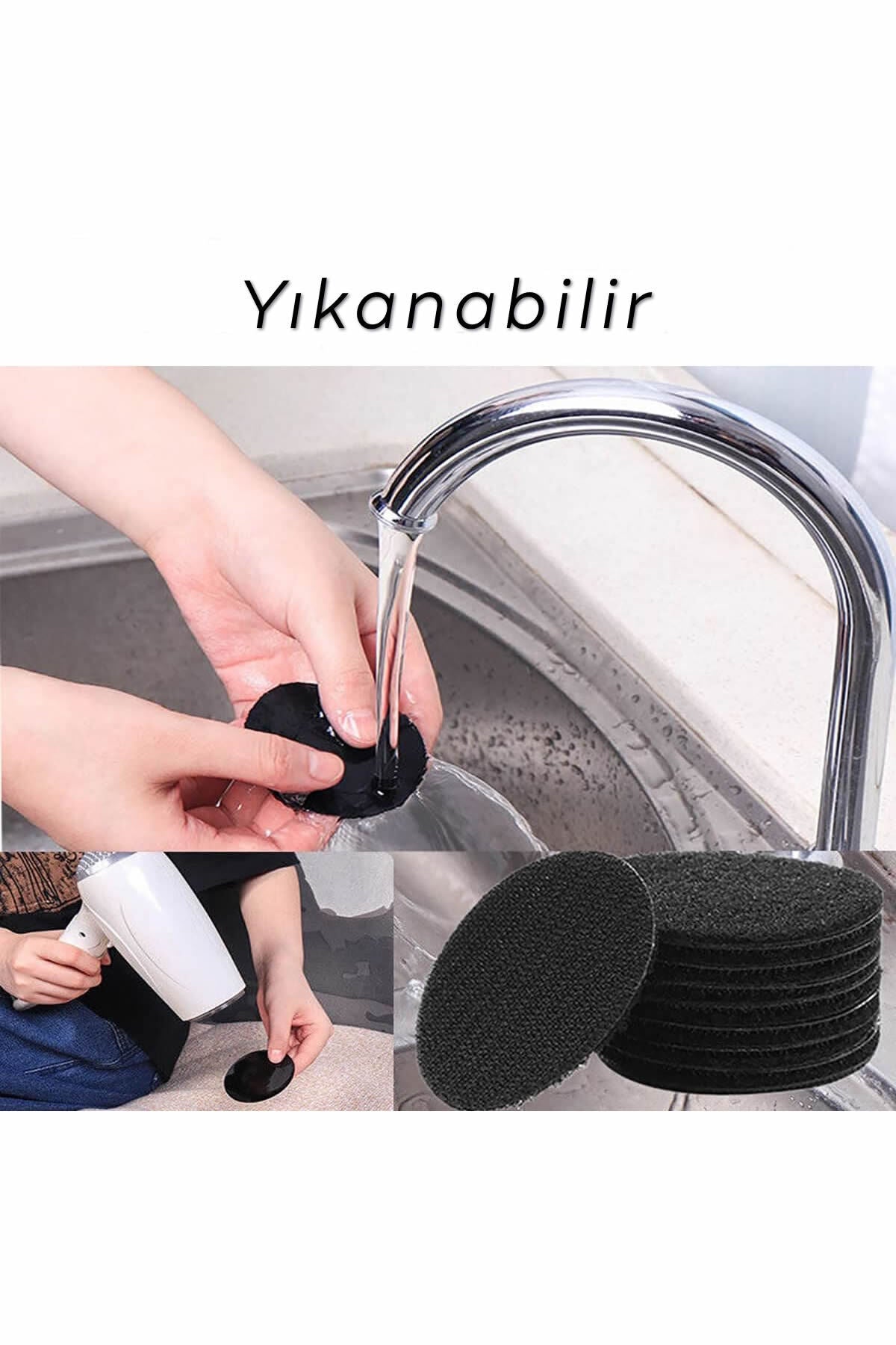 20 Adet Sabit Cırt Halı Kaydırmaz Çift Taraflı Bant | Bağlayıcı Manyetik Bant