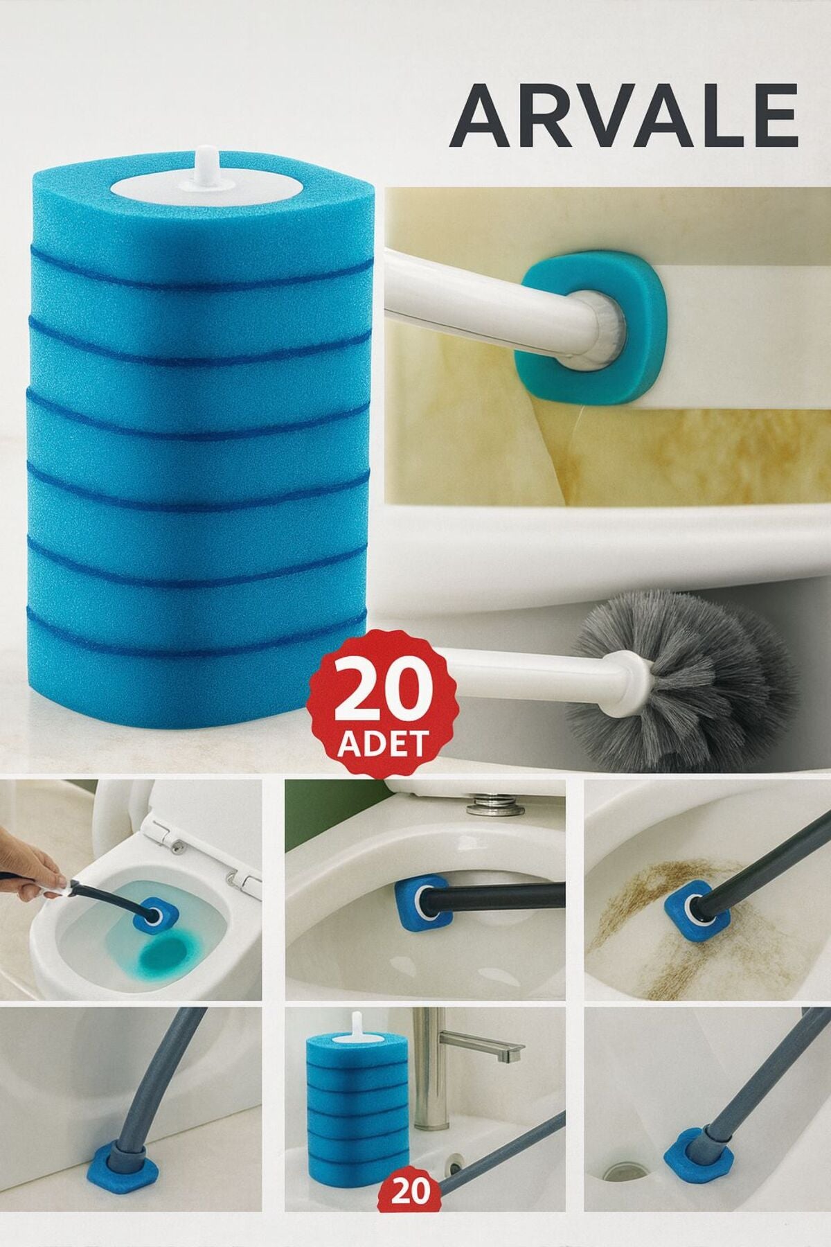 20 Adet Yedek Sünger Kullan At - ( Sadece Yedek Sünger Mekanızma Dahil Değildir)