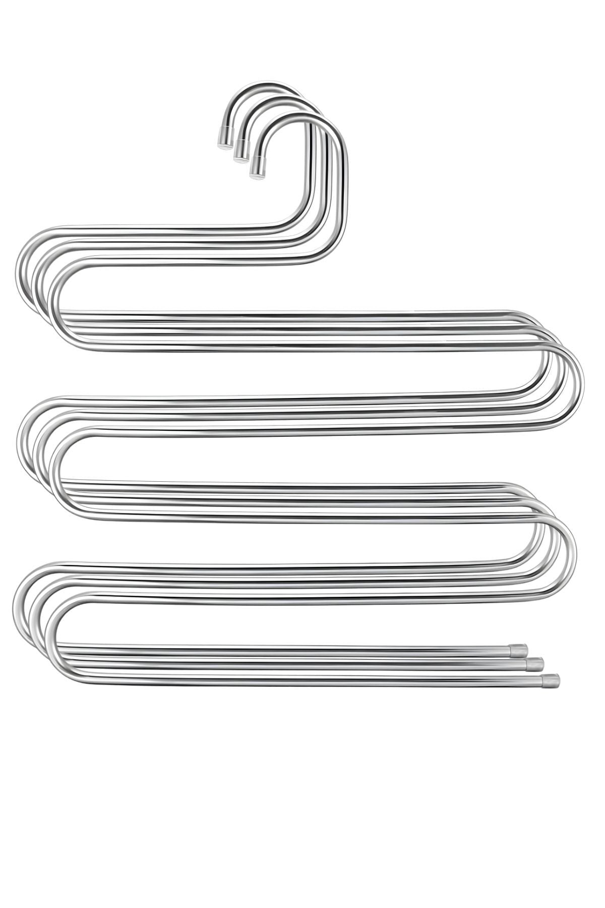 3 Adet Metal Pantolon Eşarp Askısı 5 Katlı Askı 3 Adet