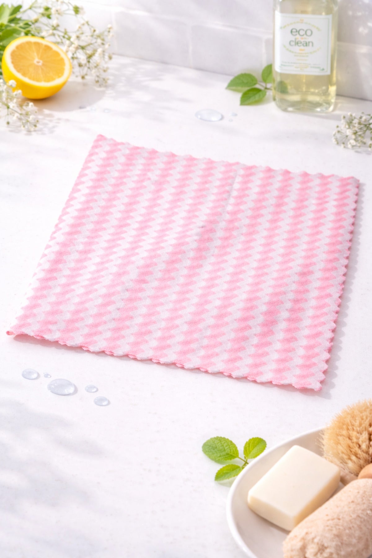 3 Adet Mikrofiber Bez 28x30, Süper Emici Mercan Polar Kumaş, Koku Yapmaz, Nem ve Bakteri Önler Çeyiz