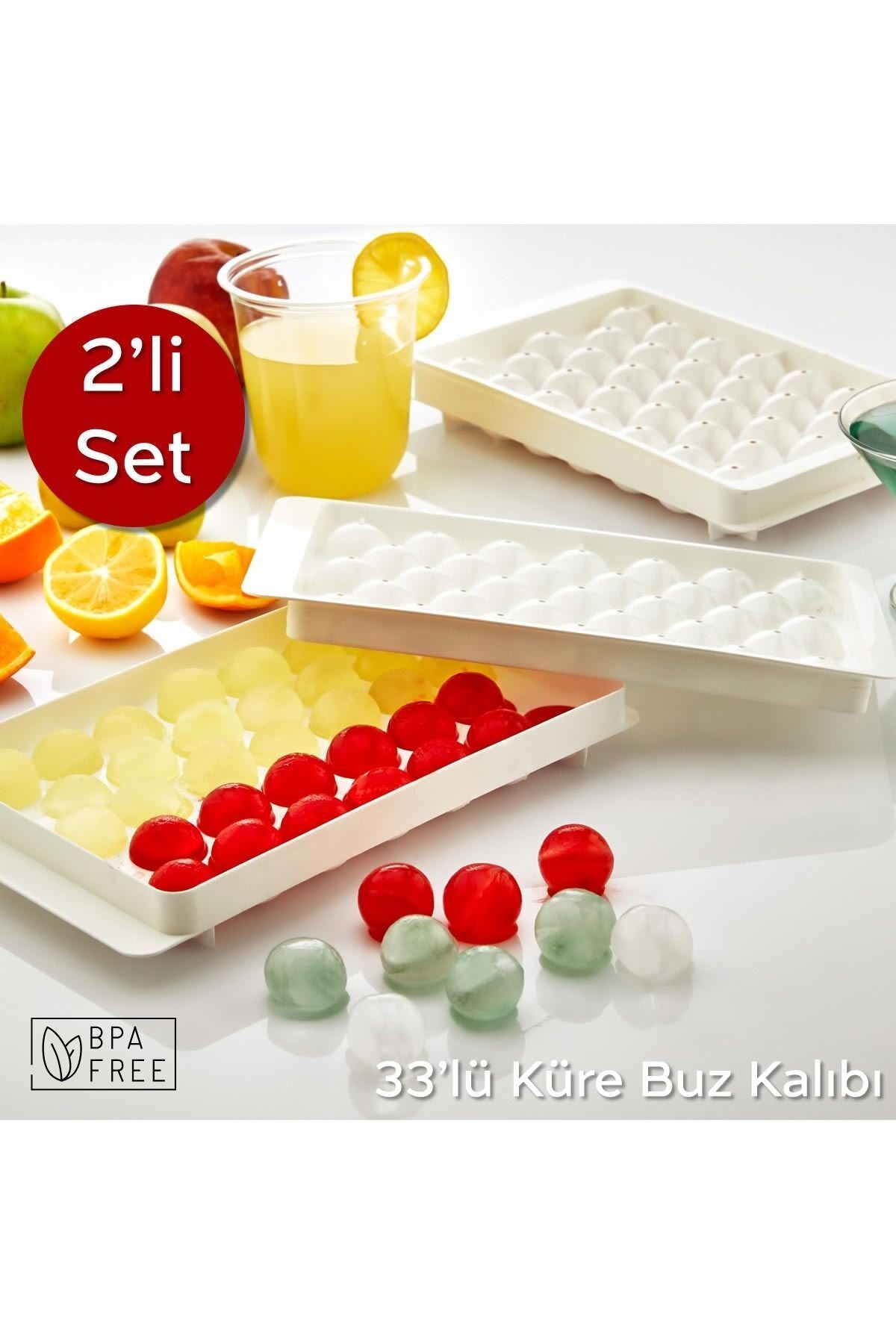 33'lü Küre Buz Kalıbı | Bpa Free - 2 Adet Buzluk