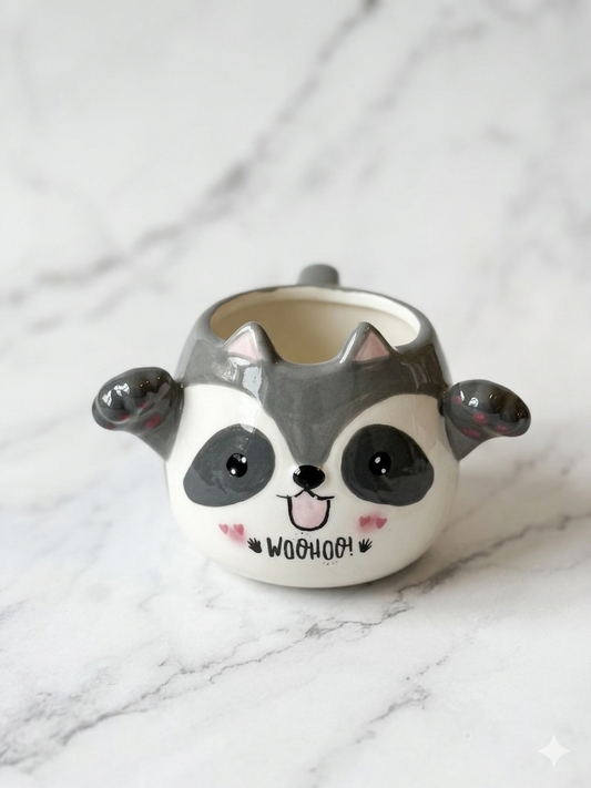 3D Hayvan Figürlü Seramik Kupa Bardak 400 ml