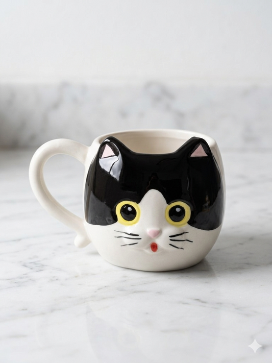 3D Kedi Figürlü Kupa 450 ml