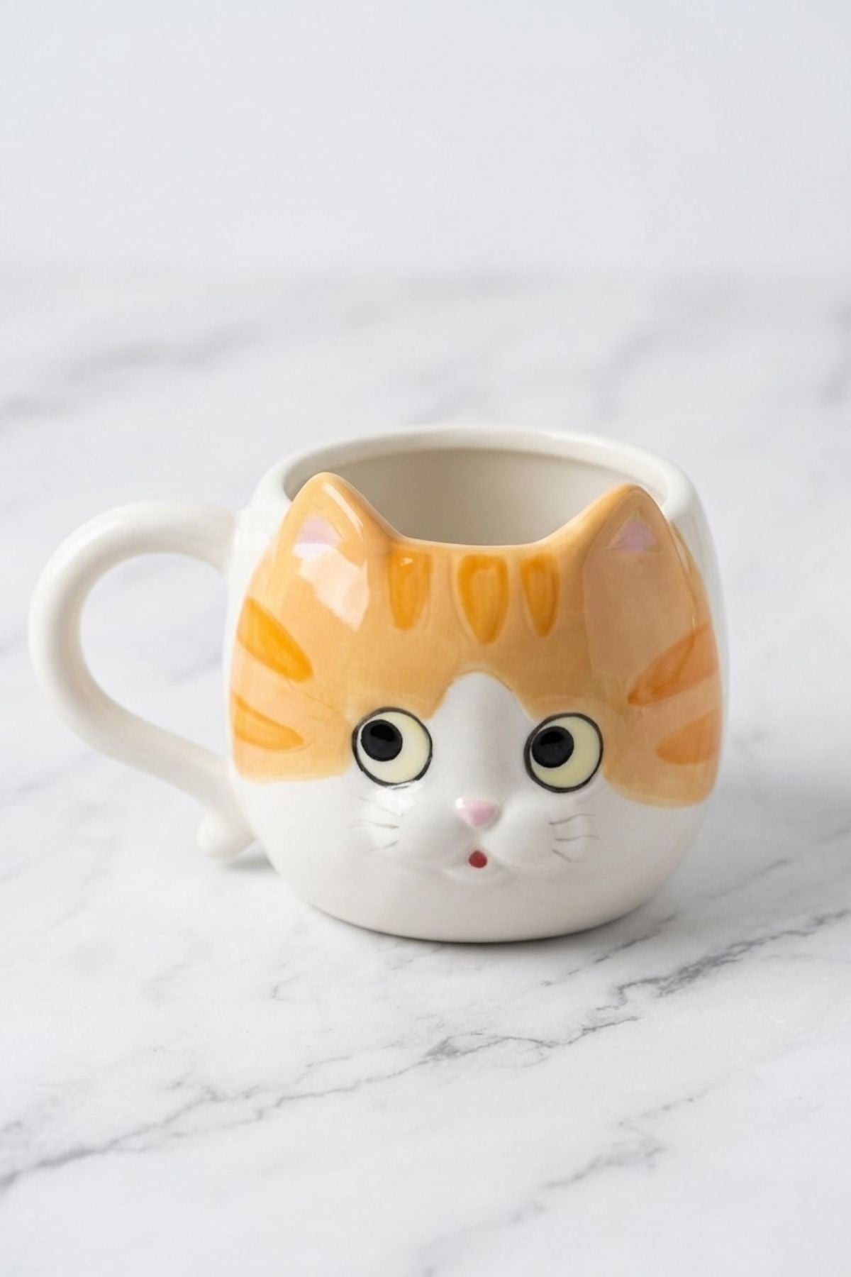 3D Kedi Figürlü Kupa 450 ml