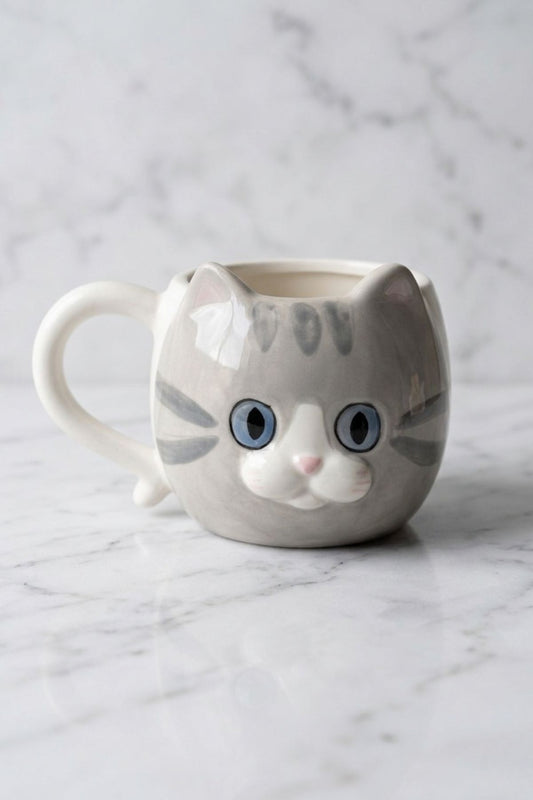 3D Kedi Figürlü Kupa 450 ml