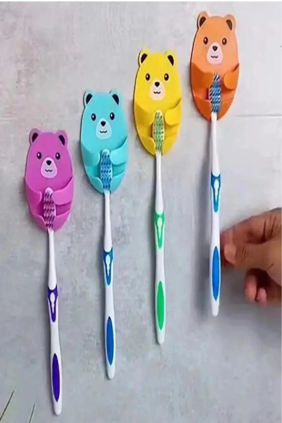 4 Adet Yapışkanlı Kablo Tutucu Diş Alışkanlığı Kazandırma Aparatı Diş Fırçalık , Unisex Renkler