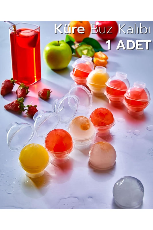 4'lü Küre Buz Kalıbı 5 cm Çapında Buz Küresi Kalıbı - 1 Adet