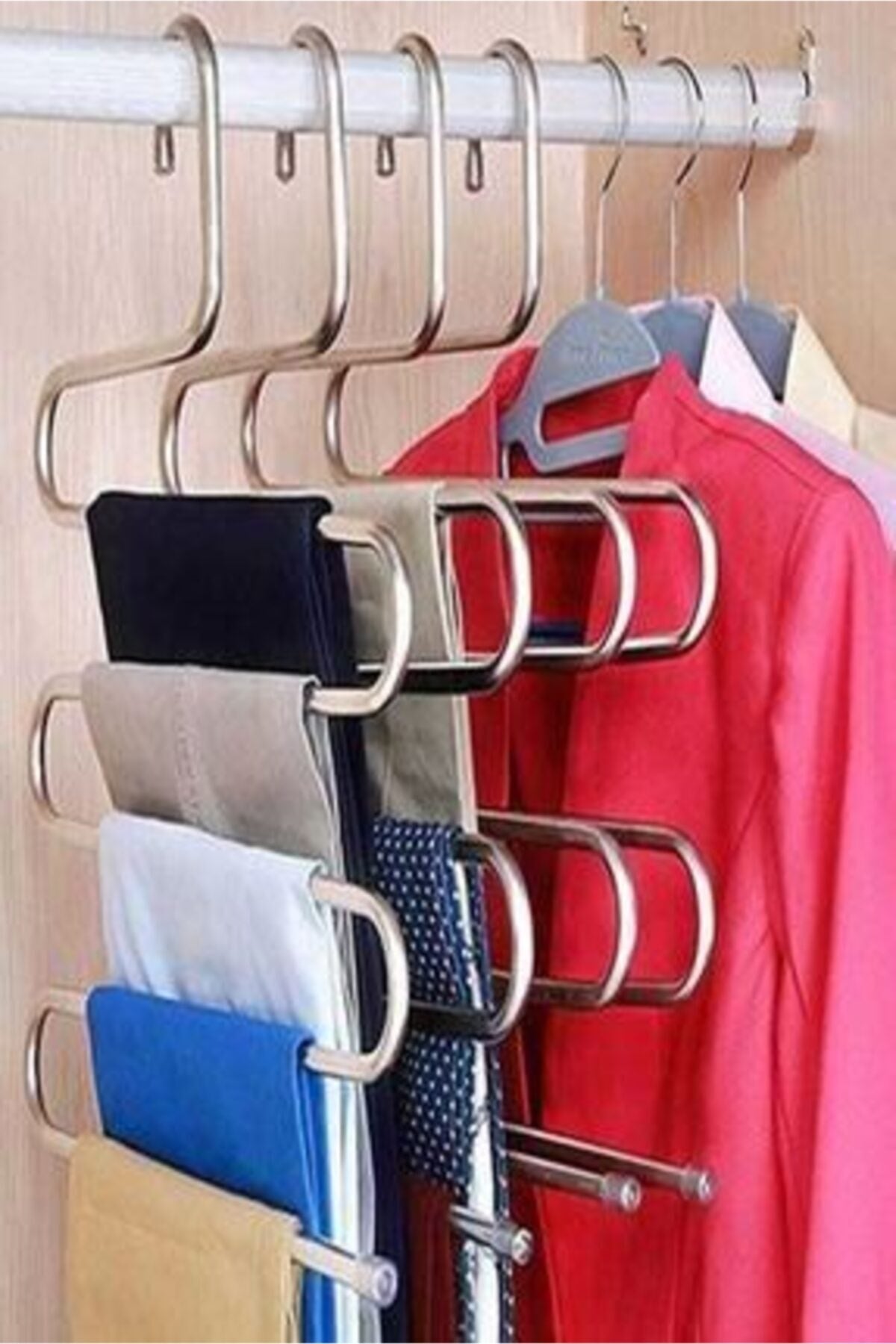 5 Katlı Metal Pantolon Askısı