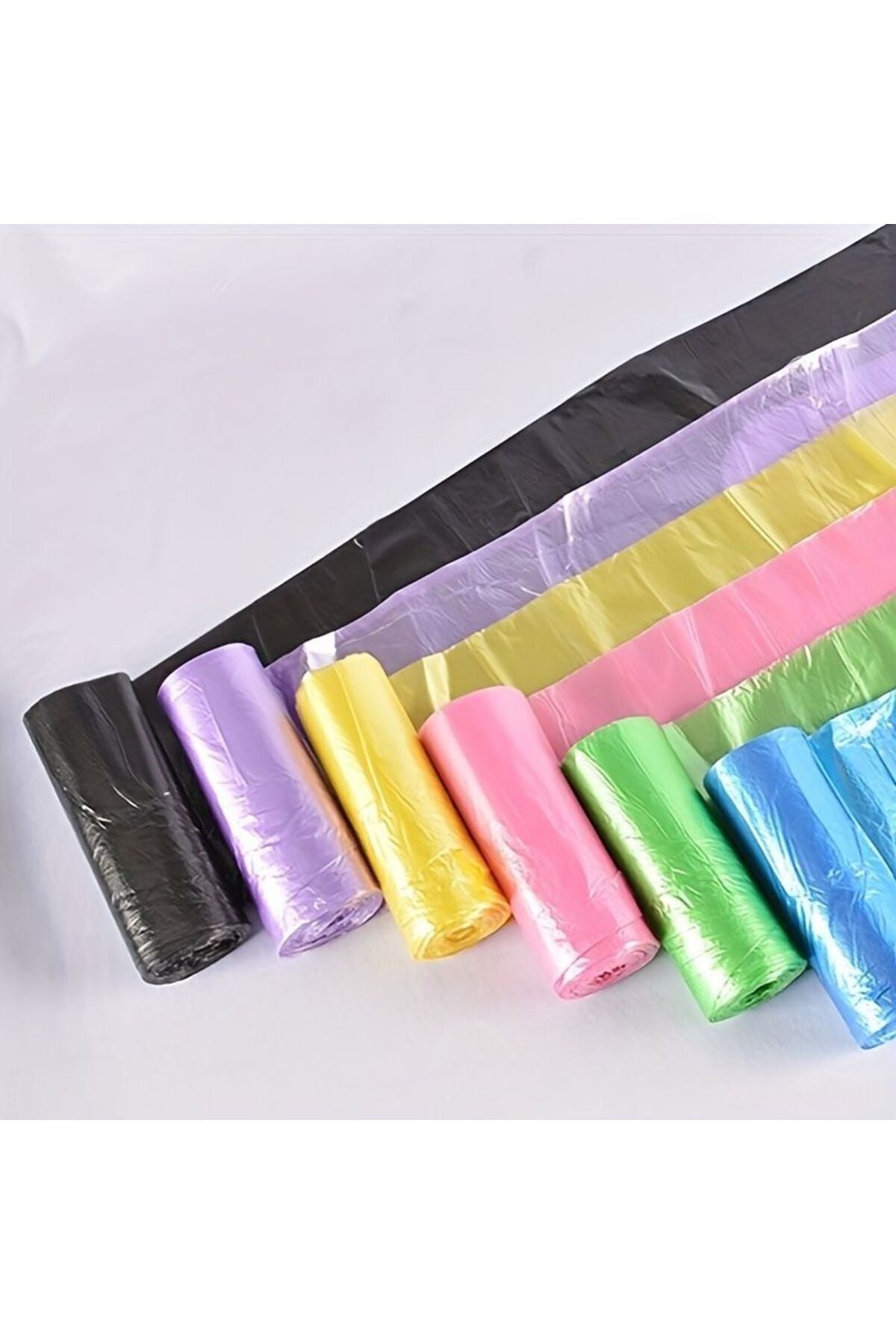 5 PAKET Büyük Boy 65X70 Limon Kokulu Büzgülü Çöp Poşeti (50 Adet) Çöp Torbası 60 Litre