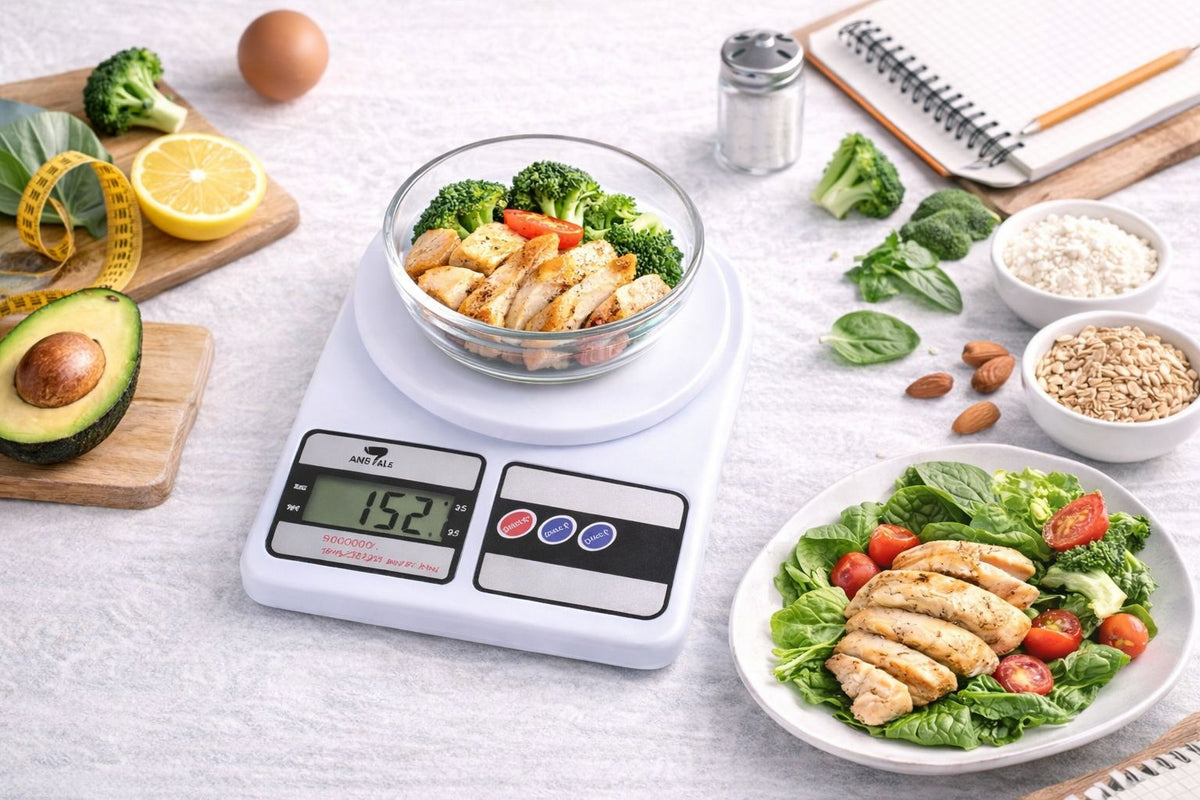 Akıllı Dijital Vücut Tartısı + Hassas Mutfak Tartısı Seti LCD Ekran 180 Kg / 10 Kg