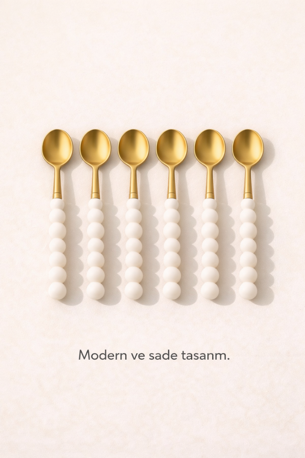 6 Adet Gold İnci Detaylı Yemek Kaşığı