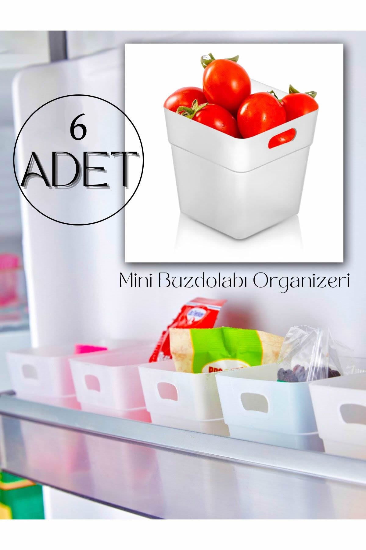 6 Adet Buzdolabı Kapak Içi Düzenleyici Organizer 6'lı Buzdolabı Içi Düzenleyici Ve Banyo Organizeri