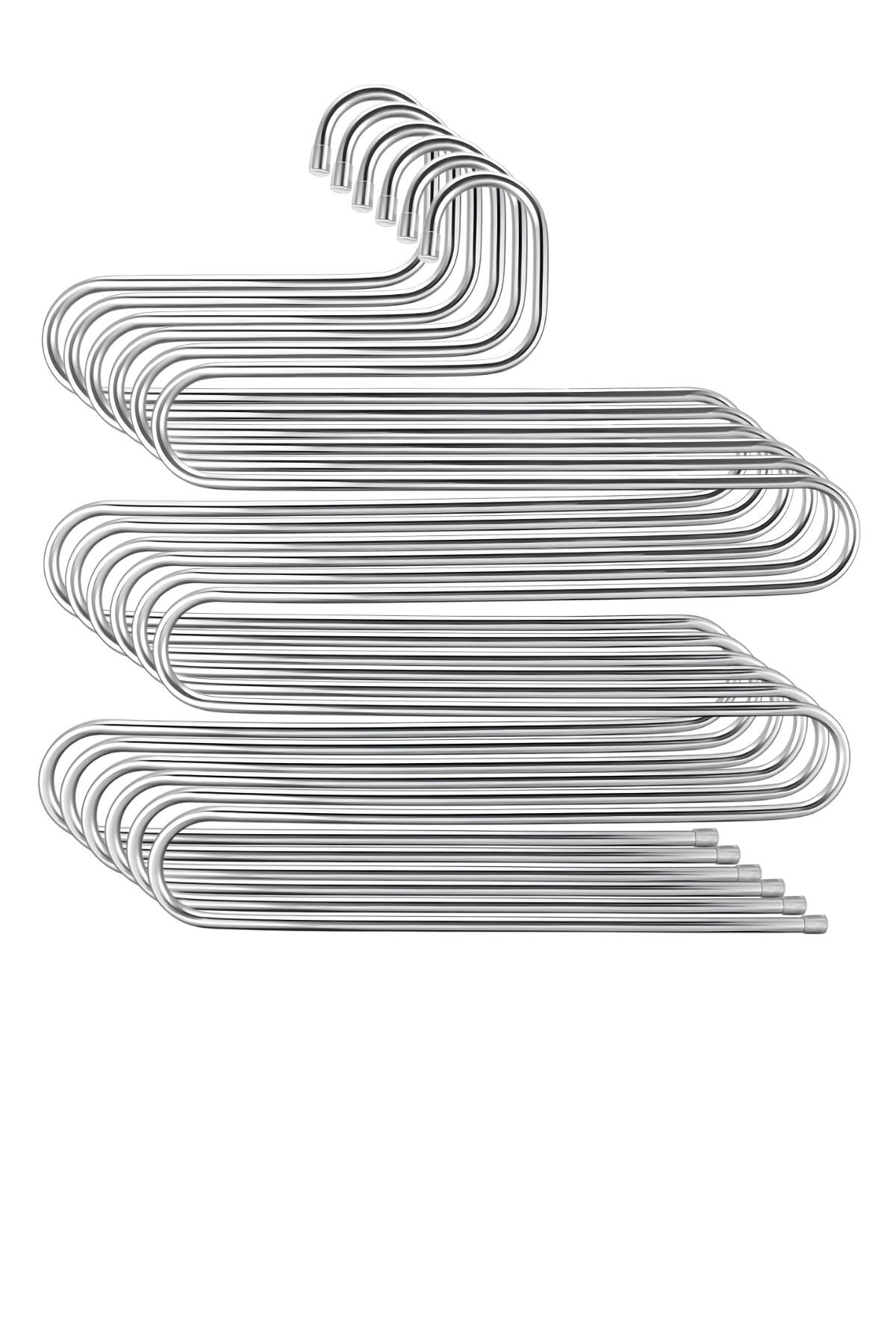6 Adet Metal Pantolon Eşarp Askısı 5 Katlı 6 Adet Askı