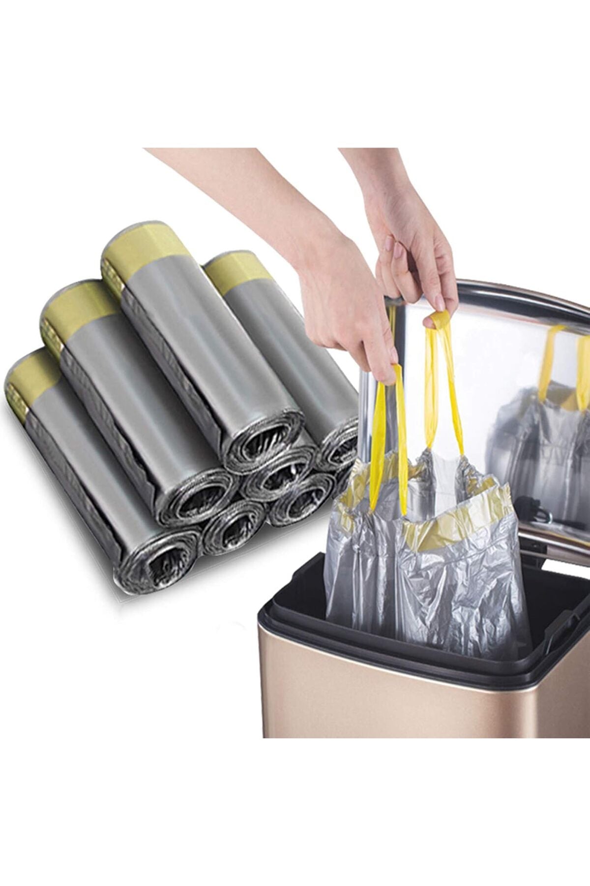 6 Rulo 60 Adet Çok Avantajlı Paket 65x70 Mega Boy Büzgüllü Çöp Torbası 60 Lt - | Çöp Poşeti