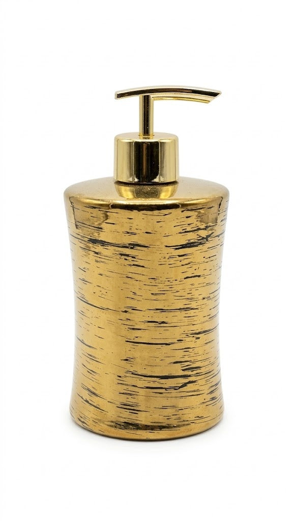 AURA Gold Sıvı Sabunluk – Lüks Metal Görünümlü Banyo & Mutfak Sabun Dispenseri