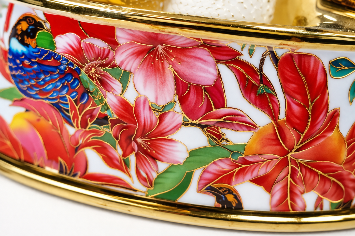 Flowerex Desenli Çift Pompa Sıvı Sabunluk Seti Gold Detaylı Mutfak & Banyo Organizer
