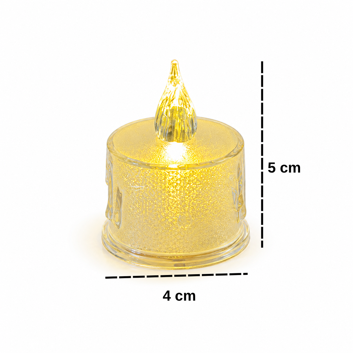 LED 2 Adet Dekoratif Mum Sarı Işık – Alev Efektli Tealight Gece Lambası