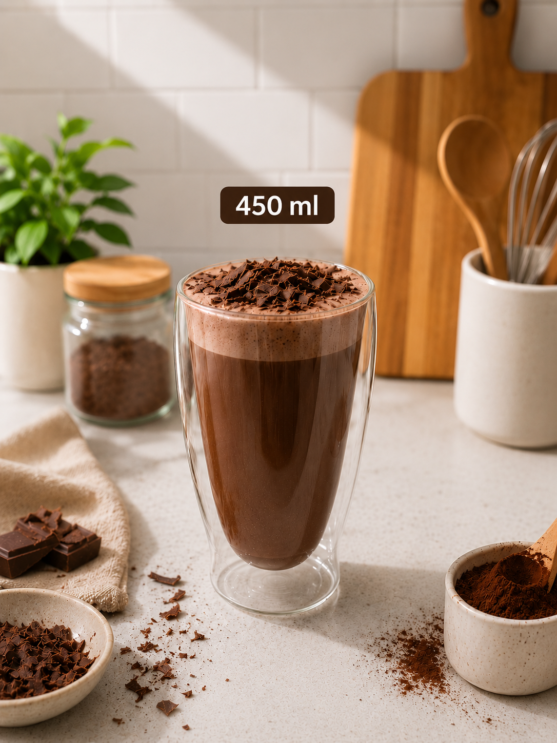 Velmora  450 ml Çift Cidarlı Cam Bardak – Sıcak & Soğuk İçecek Sunum Bardağı