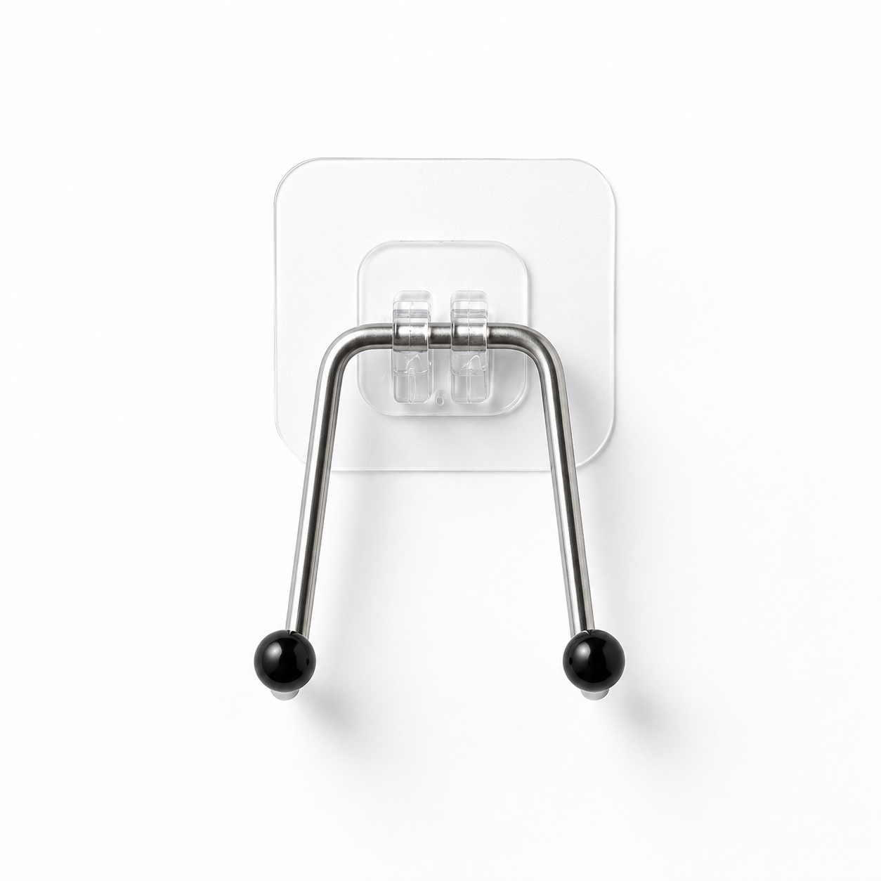 Yapışkanlı 1 Adet Çift Kancalı Banyo Mutfak Askısı Krom Askılık Duvar Askı Organizer
