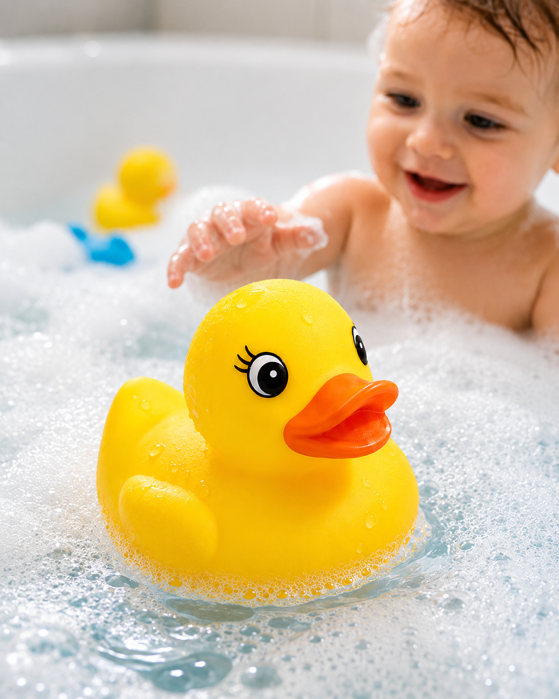 1 Adet Suda Yüzen Ses Çıkaran Vinil Minik Sarı Ördek Banyo Oyuncağı Bebek Çocuk Banyo Ve Havuz Oyuncak