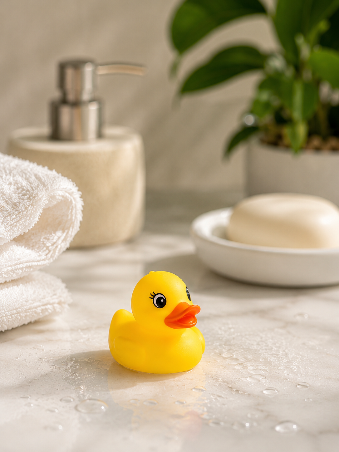 1 Adet Suda Yüzen Ses Çıkaran Vinil Minik Sarı Ördek Banyo Oyuncağı Bebek Çocuk Banyo Ve Havuz Oyuncak