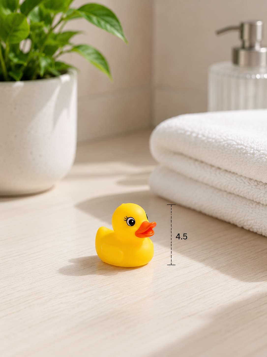 1 Adet Suda Yüzen Ses Çıkaran Vinil Minik Sarı Ördek Banyo Oyuncağı Bebek Çocuk Banyo Ve Havuz Oyuncak