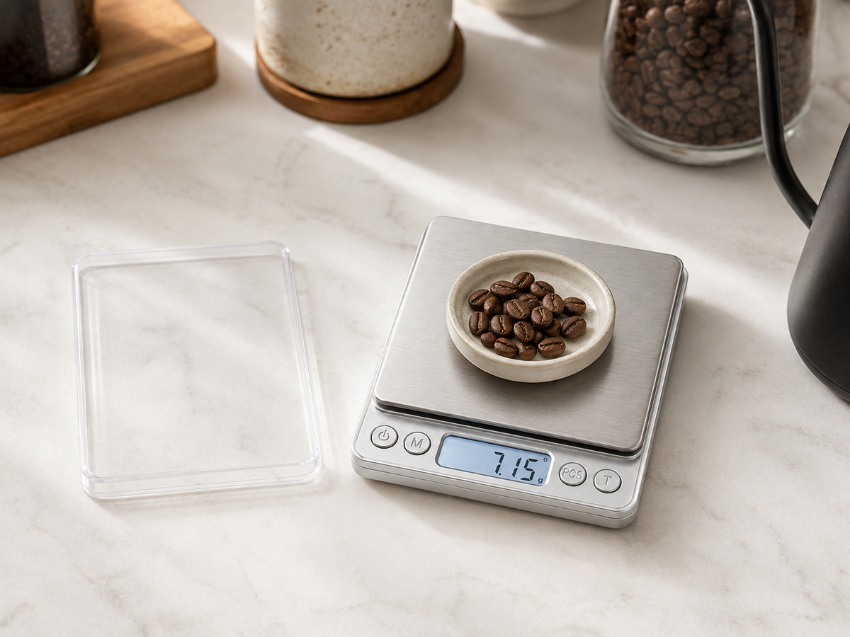 Platin Hassas Dijital Terazi – Mini Cep Tartısı, Takı, Kahve, Baharat ve Mutfak İçin Elektronik Tartı
