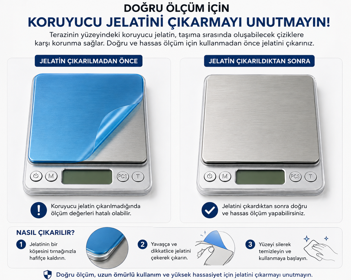 Platin Hassas Dijital Terazi – Mini Cep Tartısı, Takı, Kahve, Baharat ve Mutfak İçin Elektronik Tartı