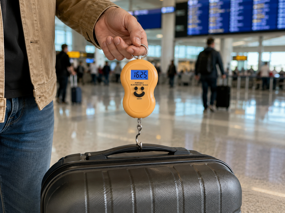 50 KG Dijital El Terazisi – Taşınabilir Askılı Bagaj ve Valiz Tartısı, LCD Ekranlı Seyahat ve Bavul Terazisi