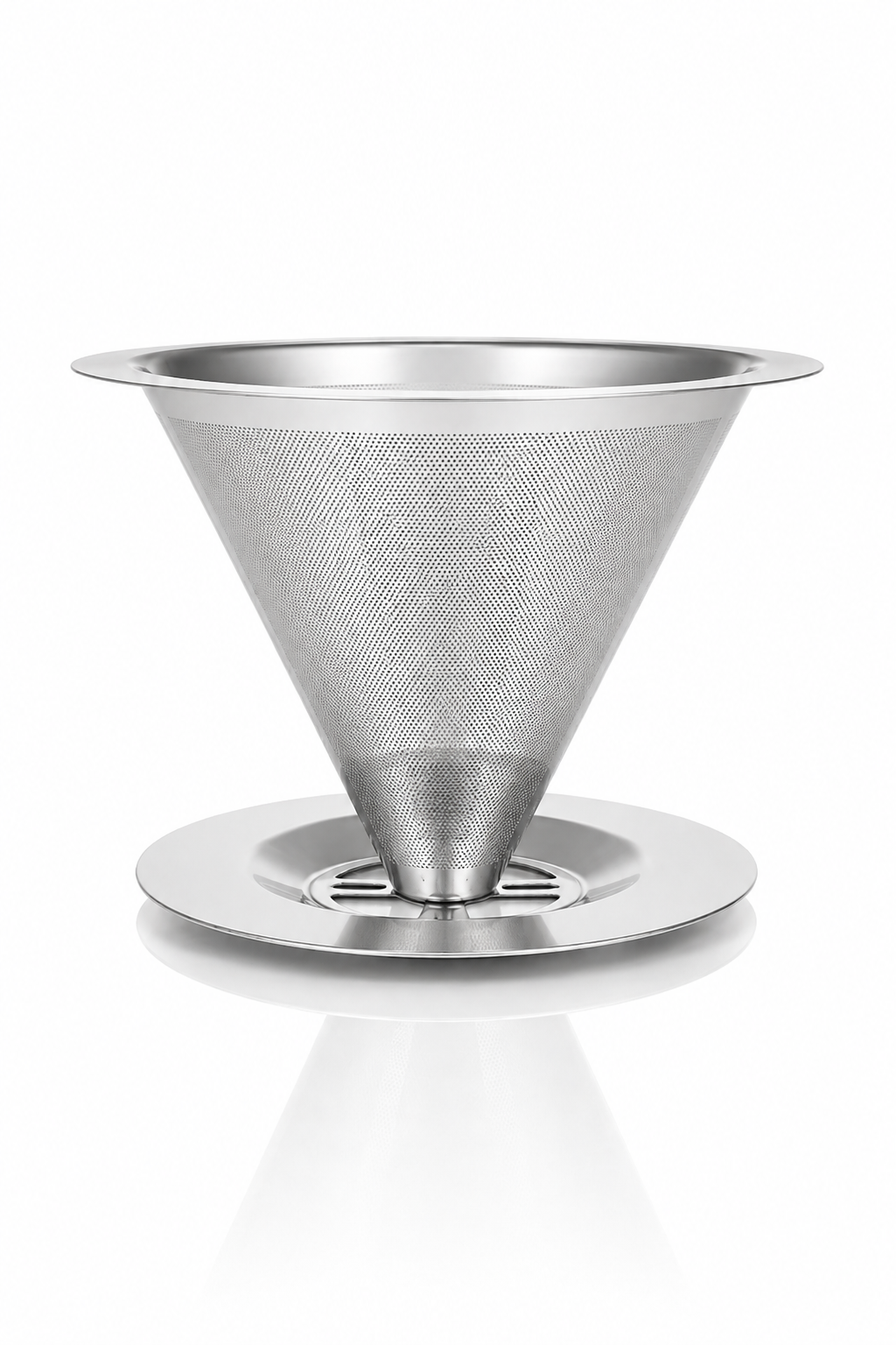 Metal Kahve Filtresi – Konik İnce Mesh Demleme Süzgeci – Tekrar Kullanılabilir Pour Over Kahve Demleme Aparatı