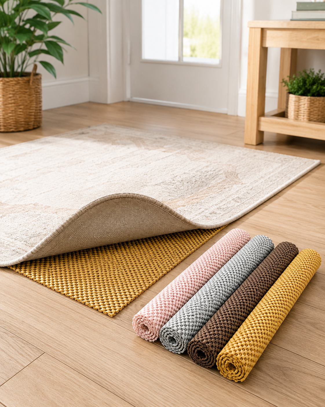 45x90 cm Kaydırmaz Halı Altı Ped – Kesilebilir Çok Amaçlı Kaydırmaz Mat – Halı, Kilim ve Yolluk Sabitleyici