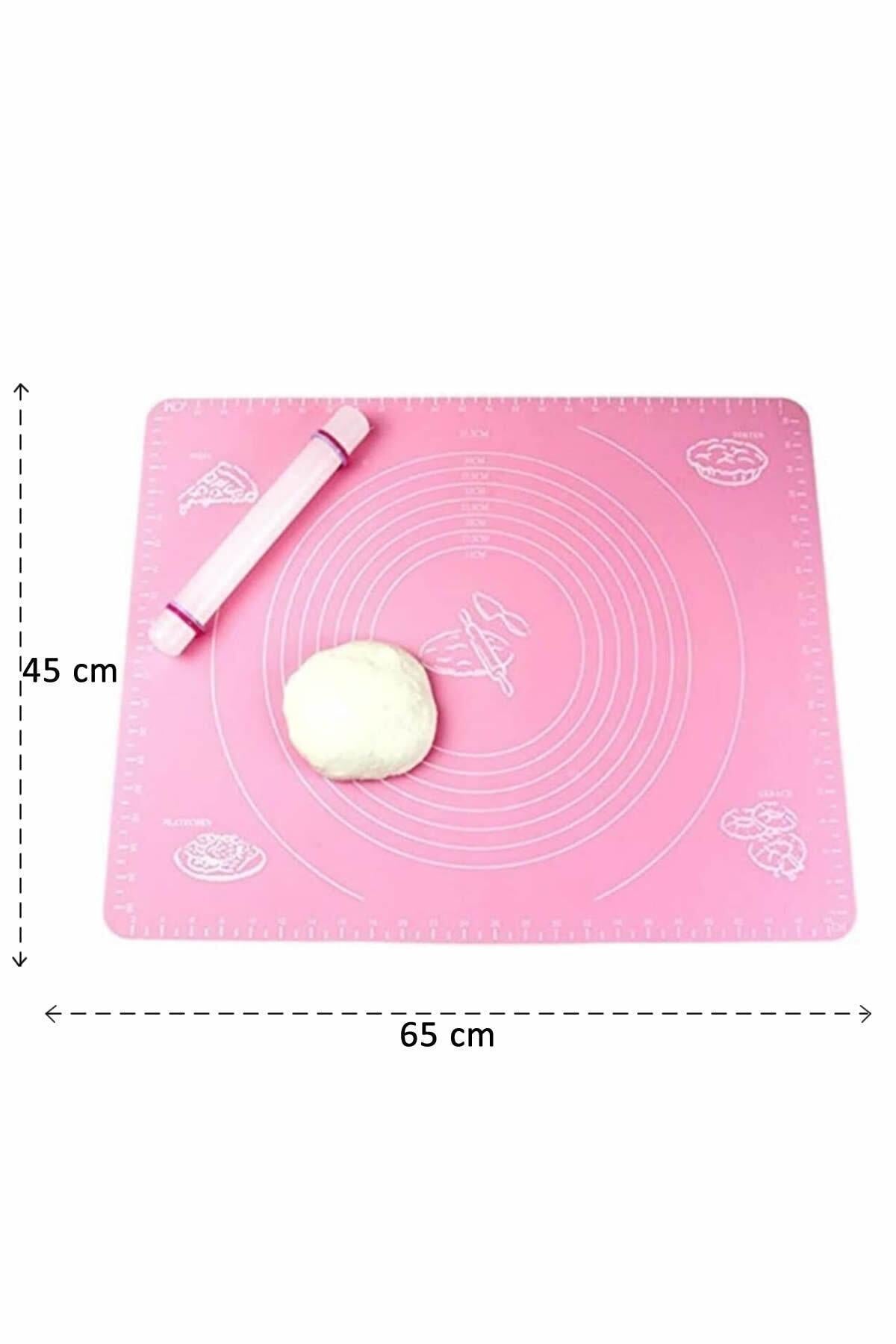 Büyük Boy Karışık Renk 65x45 Silikon Hamur Açma Matı