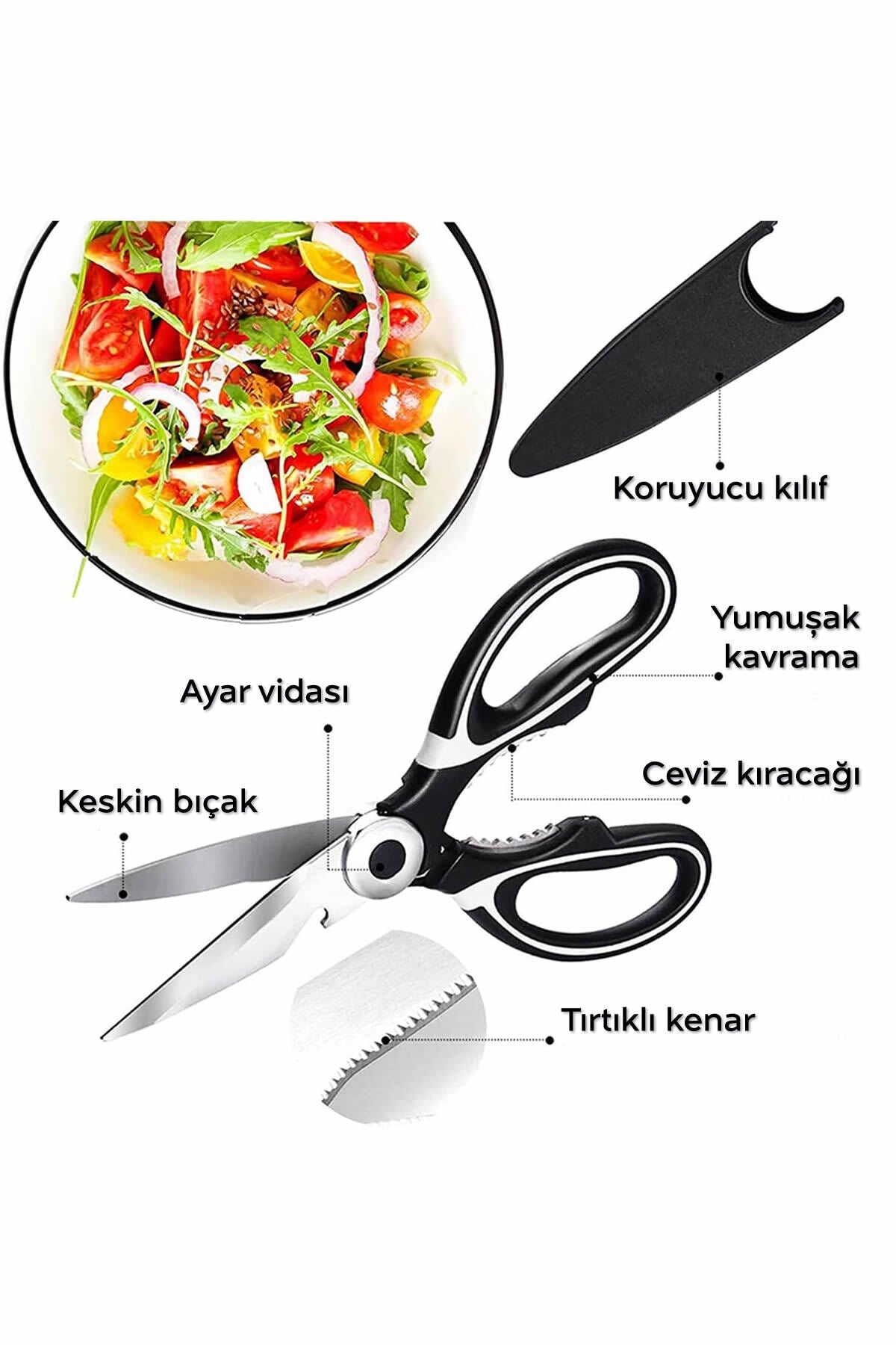 Çok Fonksiyonlu Paslanmaz Çelik Tavuk Makası | Tavuk Balık Sebze Makası