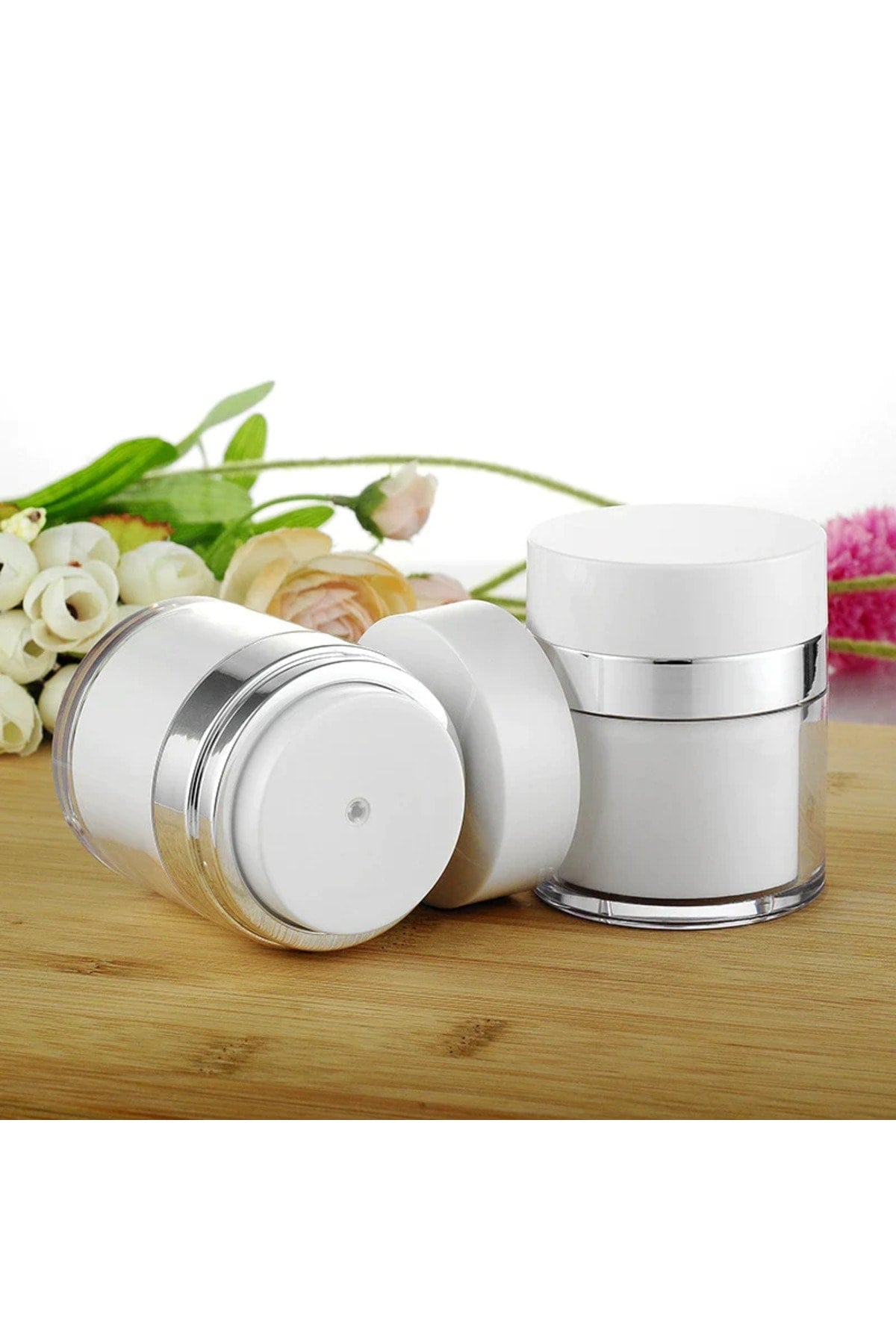 Doldurulabilir Pompalı Krem Kutusu 30ml